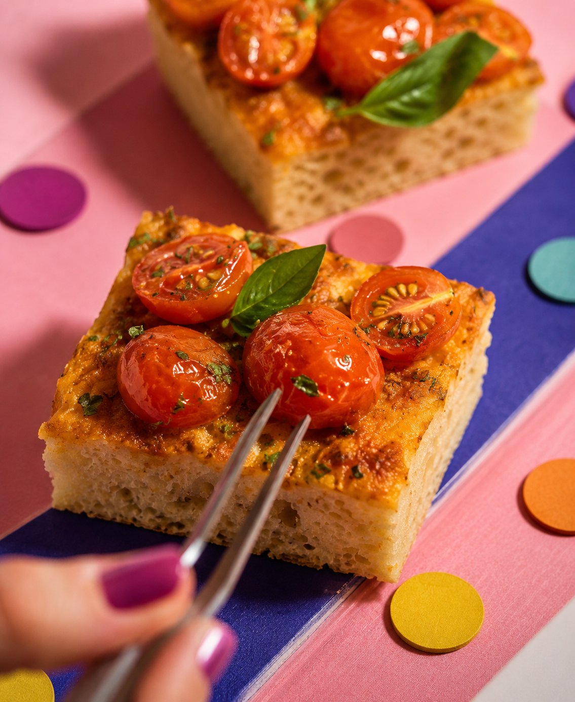 Pizza Artesanal de Tomate Cereja com Manjericão | Pizza de Aniversário de Tomate Cereja com Manjericão