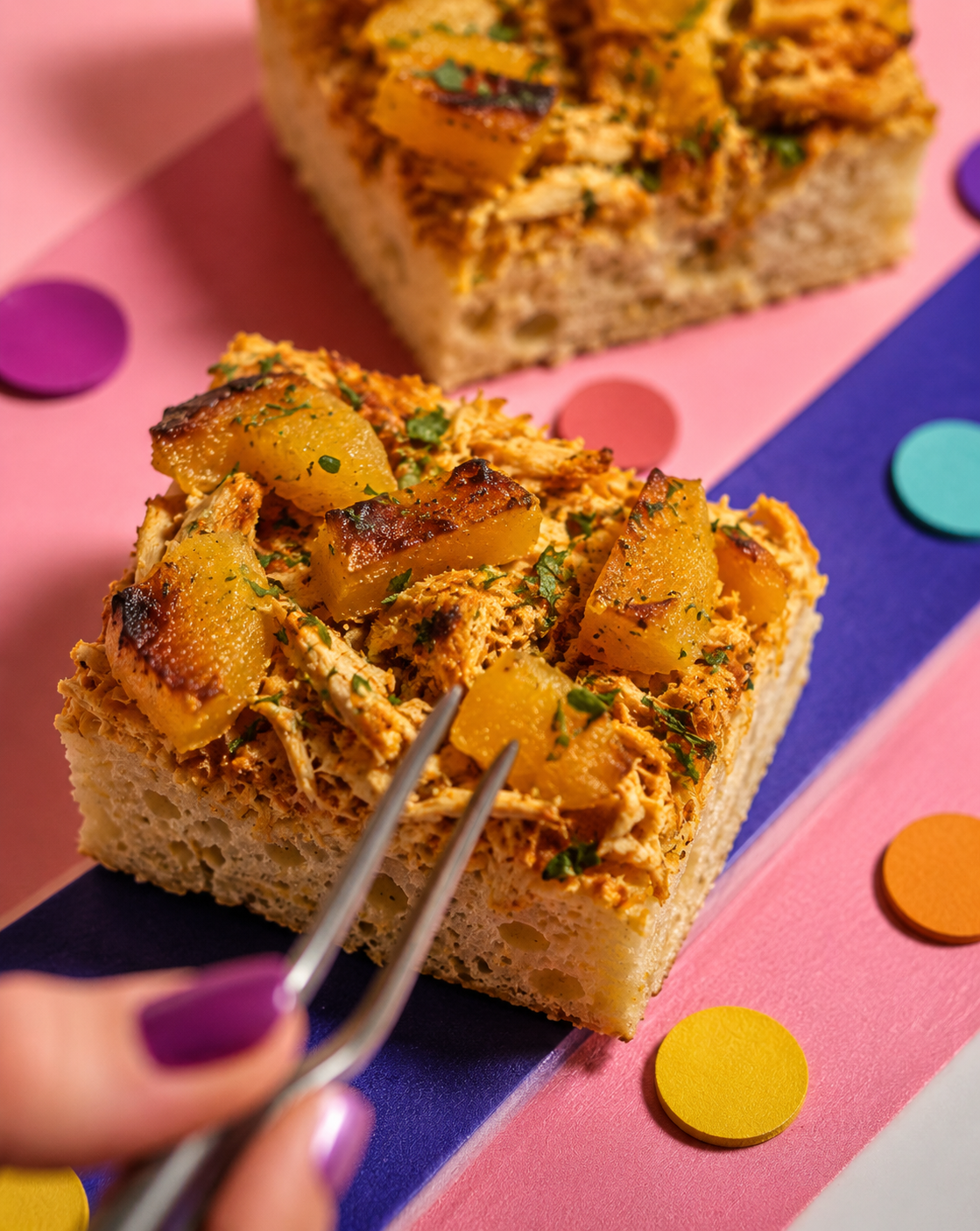 Pizza de Frango Artesanal com Damasco | Pizza de Aniversário de Frango com Damasco